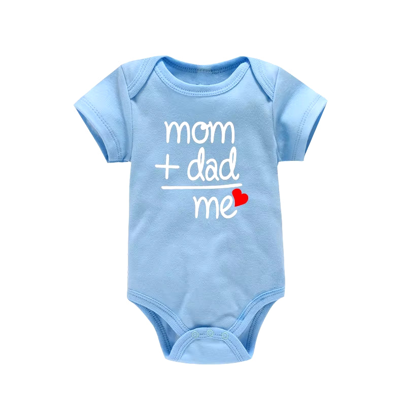 2022 Toddler Newborn Jumpsuit Mom Dad Me Letter Print Baby Body Romper Onesie Short Sleeve Bodysuit Summer Cotton Infant Rompers