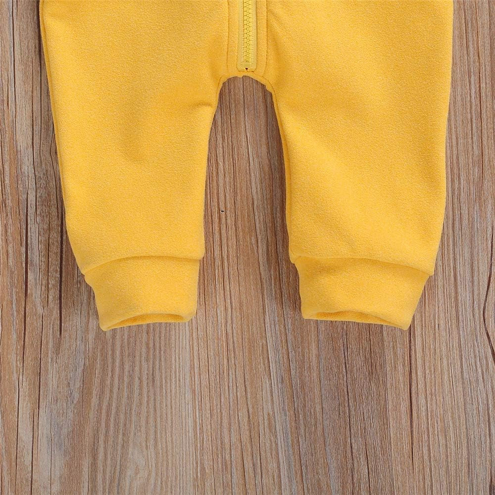 Infant Baby Boys Girls Clothing Zipper Hooded Jumpsuit Romper Long Sleeve Onesie Outfit Fall Winter Warm Clothes