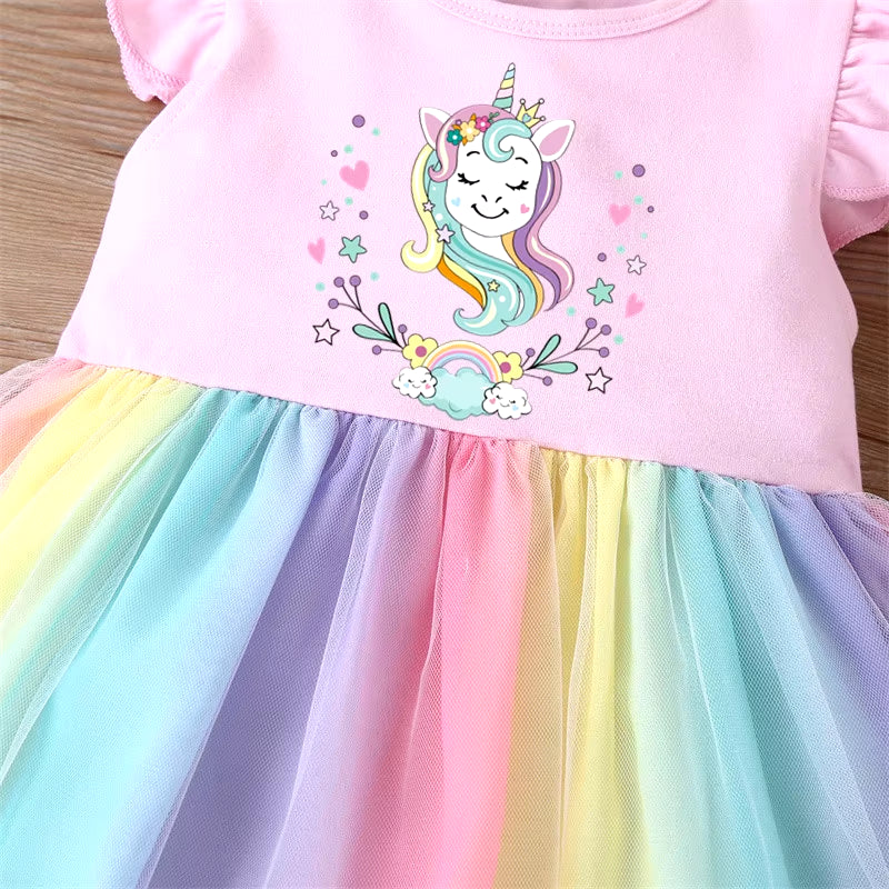 Toddler Baby Girls Dress Summer Kids Unicorn Dresses for Girls Clothes Baby Dresses Casual Costume for Girl Party Dresses 1-4Y