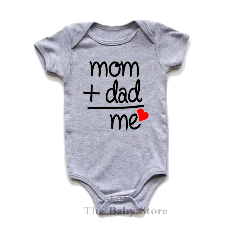 2022 Toddler Newborn Jumpsuit Mom Dad Me Letter Print Baby Body Romper Onesie Short Sleeve Bodysuit Summer Cotton Infant Rompers